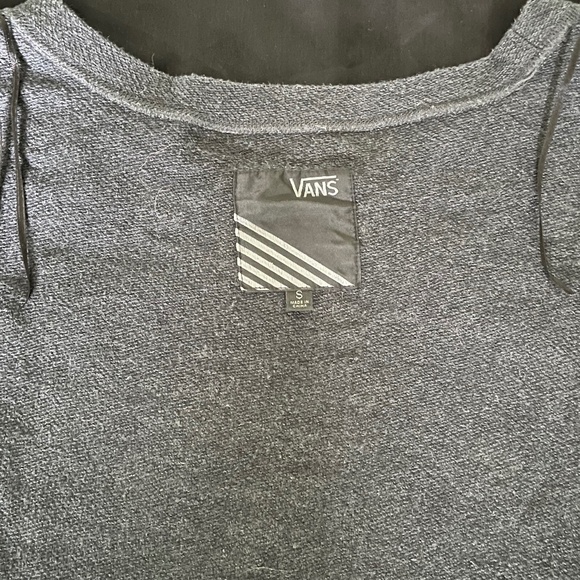 Vans Cat Motif Charcoal Gray Soft Lightweight Pullover Top Size Small - Picture 2 of 7